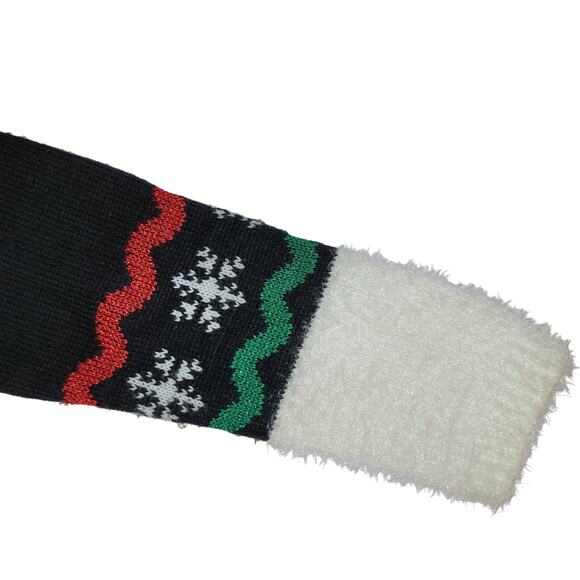 United States Sweaters Sequin Holiday Sweater Dress Size L Black Christmas Tunic - Picture 4 of 10